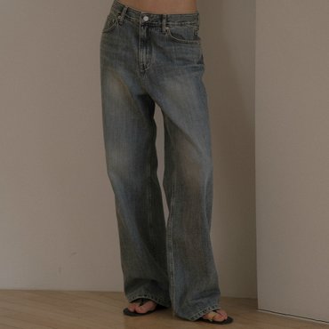 노운베러 Vintage loose fit denim pants KNSS04PT04_Dark Blue