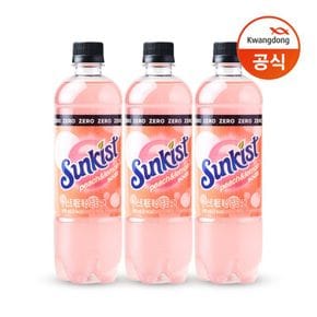 썬키스트 제로 복숭아레몬 소다 600ML 24개[34273102]