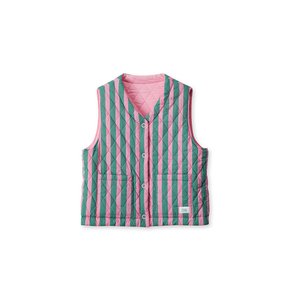 Fluffy Croissant Reversible Vest (Rose Hip)