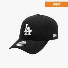 [키즈] MLB LA 다저스 화이트 온 블랙 볼캡 블랙