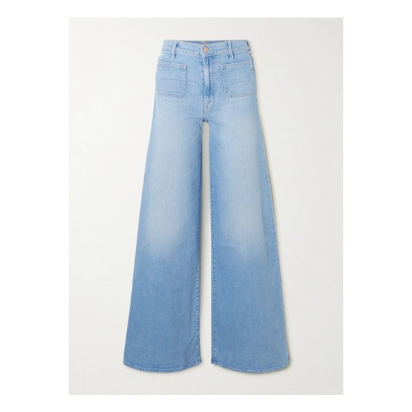 패치 포켓 언더커버 스니크 하이웨이스트 와이드 진 라이트 데님 1647597349715509