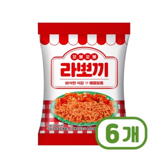  꼬불꼬불 라뽀끼스낵 봉지과자 80g x 6개