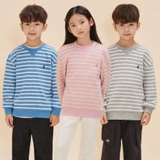 [BEANPOLE KIDS] 24FW 스트라이프 와플 스웨트셔츠 (3종 택1)