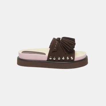 슈콤마보니 Pompom slide(brown) DG2AM25052BRN