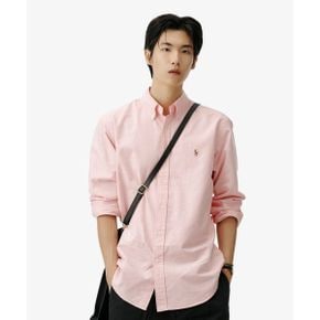 RALPH LAUREN 커스텀핏 옥스포드 셔츠 - 핑크 115027837