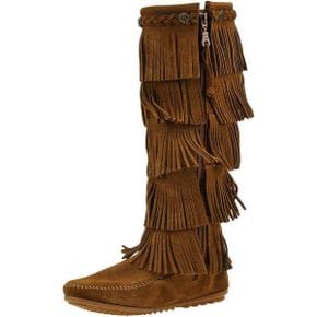 영국 미네통카 부츠 Minnetonka 5Layer Fringe Women Mocass Boots 1761283