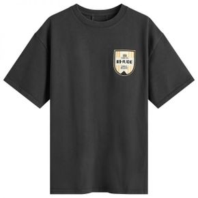 Rhude 루드 Mont Blank Hotel 티셔츠 - 빈티지 블랙 RHPF24TT04012