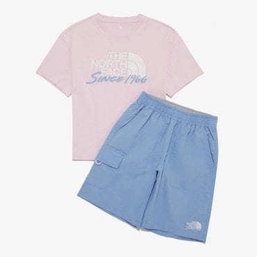 노스페이스 [노스페이스키즈 공식] NT7UR27U 키즈 브리즈라이트 크루 세트 LIGHT PINK