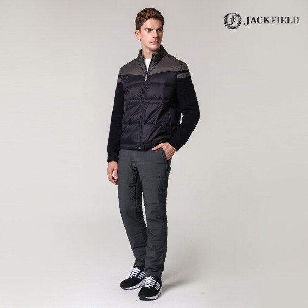 [잭필드]남성 모스 패딩팬츠 그레이체크