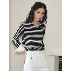 Stripe Cuffs T_ Black