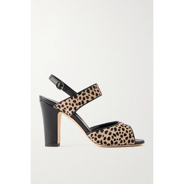 키코비 90 레오파드 프린트 소가죽 슬링백 샌들 46376663162937524