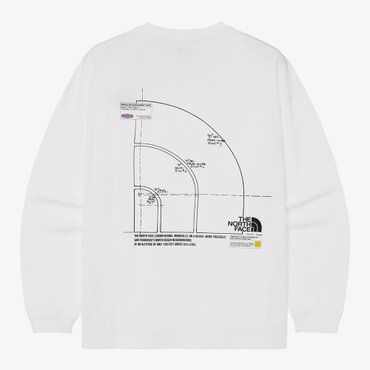 노스페이스 [노스페이스 공식] NT7TR03K 화이트라벨 돔 로고 긴팔 라운드티_OFF WHITE