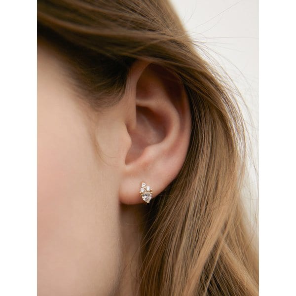 (실버925) 듀이 블로썸 후프 귀걸이 EC3157