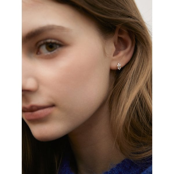 (실버925) 듀이 블로썸 후프 귀걸이 EC3157