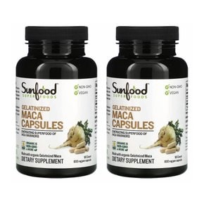 썬푸드 마카 캡슐 Sunfood Maca Capsules 800mg 90정 2개