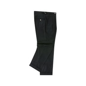 [Easy line] Two tuck Easy Trousers (Black)