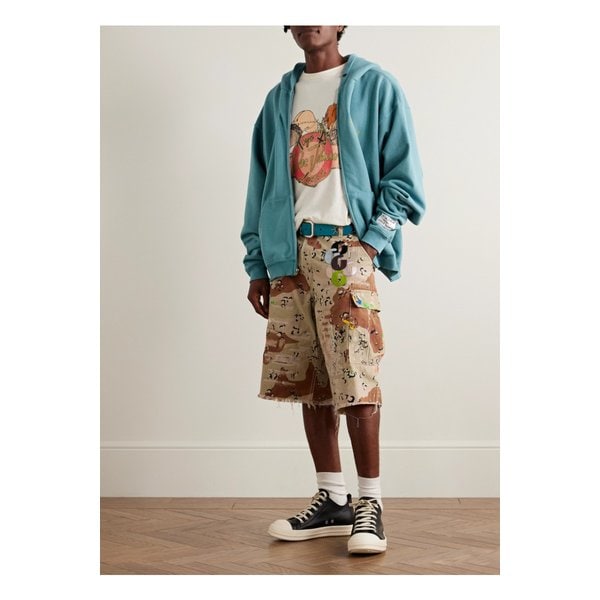 90S 로고 프린트 코튼 저지 집업 후드 티셔츠 46376663162903338