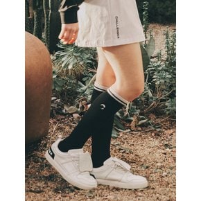 심볼 로고 자수 여성 니삭스 블랙_CHD2WSO0695BK