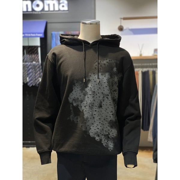 [시흥점] S/S 프린팅 블랙 오버핏 후드 (RPIMTT02A)