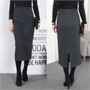 라인 뒷트임 롱 스커트_P053914393