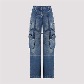 [오프 화이트] Womens Pants OWYB018C99DEN001 Blue