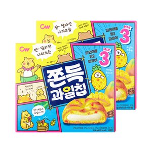  CW 청우 쫀득과일칩 215g x 2개/ 찰떡파이 찰떡쿠키 과일맛과자