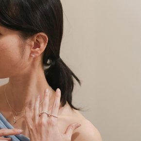 [ 본사정품 / 실크 파우치 쇼핑백 증정 ] 실버 볼드 글로우 오픈 볼 반지