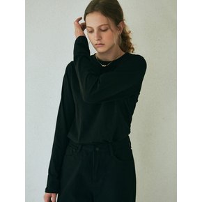 SIMPLE LONG SLEEVE TSHIRT_BLACK