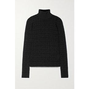 Jacquard-knit Turtleneck Sweater 블랙