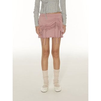 디어스토커 FAIRY SHIRRING MINI SKIRT - PINK