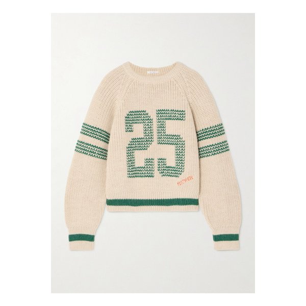 더 피셔맨 콘서트 자수 알파카 혼방 스웨터 에크루 1647597349715496