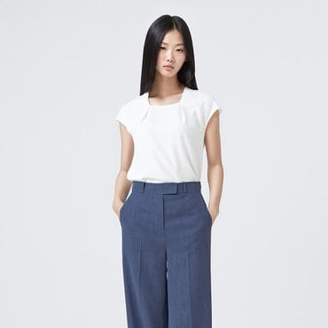 린 크레온 스퀘어넥 블라우스 LGBLOG9900