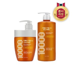 [10%쿠폰] 엘라스틴 프로틴 클리닉 고영양 샴푸 1000ml + 트리트먼트 700ml