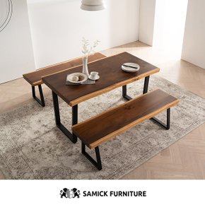 SAMICK넬슨 뉴송 우드슬랩 와이드형 통원목 식탁 테이블 1400