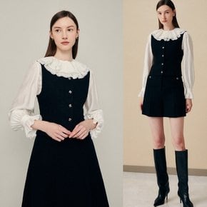 AK수원점 지고트 JR1A0BL013 아코디언 프릴 베스트 블라우스