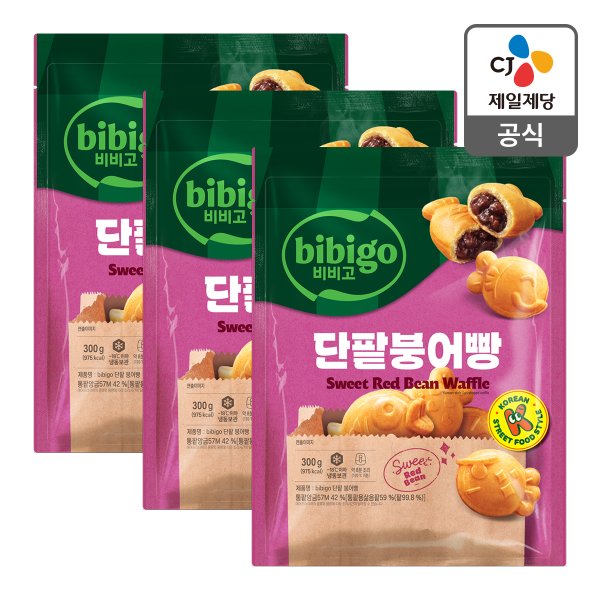 [본사배송] 비비고 단팥붕어빵 300g X 3개