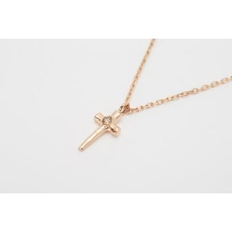 티로즈 mini melt cross necklace