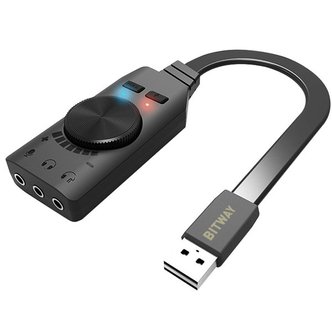  비트웨이 게이밍 외장형 USB 인터넷방송 마이크입력 사운드카드 GS3