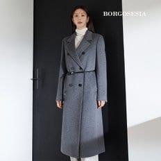 보르고세시아 24FW 울실크 롱코트+벨트