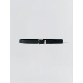 Modern Square Leather Belt_Black