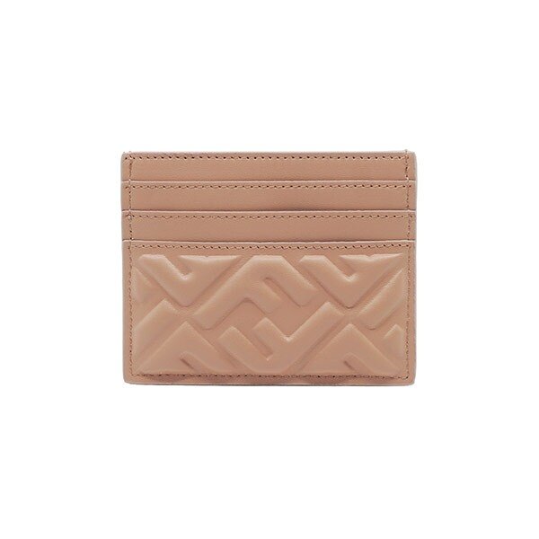 바게트 FF 모티프 핑크 나파 가죽 플랫 카드 케이스 8M0445AAJDF1SK3