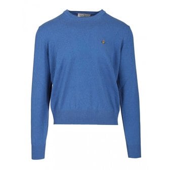 비비안웨스트우드 남성 Alex 크루 넥 스웨터 27010012Y001V K401 Blue /15 578000