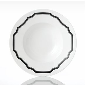 화이트블룸 Black Rim Soup Bowl