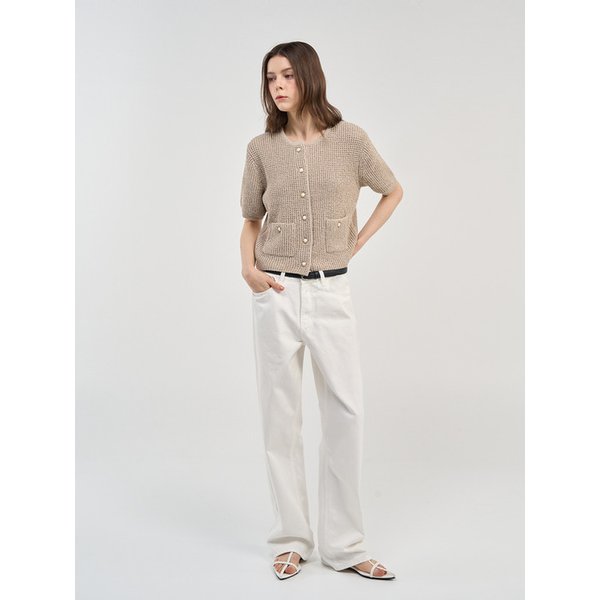 Boucle Tweed Knit Cardigan  4color