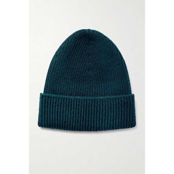 존스톤스 오브 엘긴 리브드 캐시미어 비니 다크 그린 46376663162952780