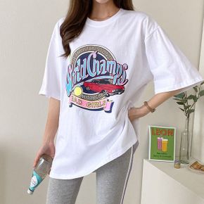 빅사이즈 507 레드올드카트임티셔츠 DLIU976_P402641266