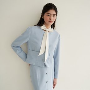 SCARF CLASSIC JACKET_SKY BLUE