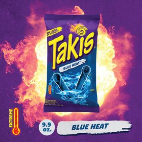 Takis  블루  열  압연  토르티야  칩  핫  칠리  페퍼  인위적으로  맛을  낸  9.9  온스  백