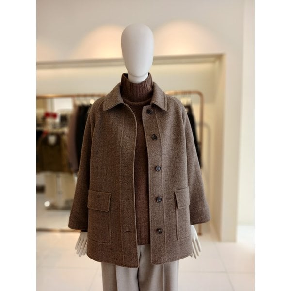 [여주점] 씨씨콜렉트 카라넥헤링본하프코트E254msg147