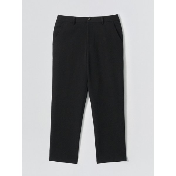 Hidden Banding Semi-Wide Pants_Black